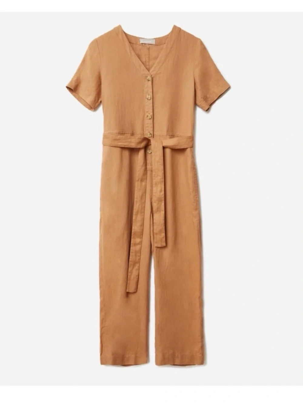 Everlane The Linen Short-Sleeve Jumpsuit